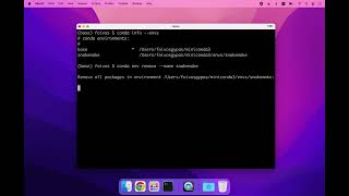 how to remove a conda environment from mac terminal