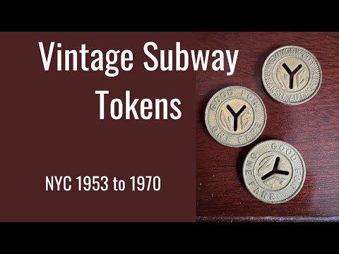 Vintage Subway Tokens-New York City Transit Authority Coins Good for One Fare 1953 to 1970