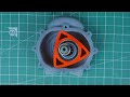 Compressed Air Triangular Engine Wankel Rotary 3D Printed