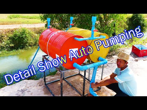 how to make free Energy water pump | Pump Without Electricity with Drum Pump