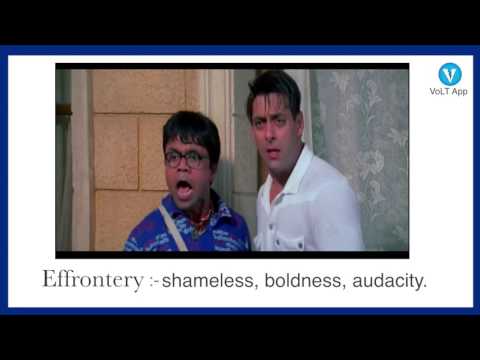 EFFRONTERY | Learn English Vocabulary | VoLT Vocabulary App | Mujhse Shaadi Karogi