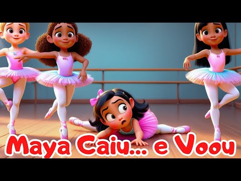 Maya Caiu… e Voou 🩰✨|  Disciplina Vence Talento 💖 | História Infantil  #318798