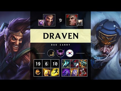 Draven ADC vs Swain: Triple Kill, Dominating - KR Master Patch 14.18