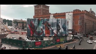 Murale sul cantiere della Metro C, l'artista: «Mi sono ispirata agli angeli del Bernini di ponte ...