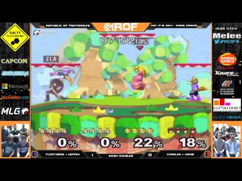 RoF#3 - Fuzzyness + Leffen vs Charlon + Mahie - SSBM Teams Winner Quarter Final