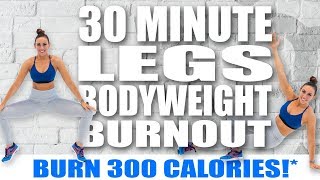 30 Minute LEG BURNOUT WORKOUT-NO EQUIPMENT NEEDED! 🔥BURN 300 CALORIES!* 🔥with Sydney Cummings