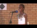 Young South African poet representing her roots