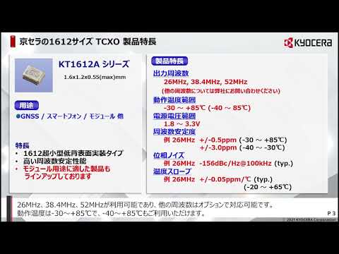 GNSSアプリケーション向け 1612サイズ 温度補償型水晶発振器（TCXO）ご紹介