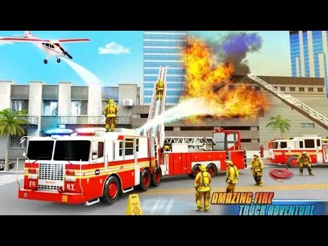 Real Fire Truck Driving - Simulator #9 Emergency Fire Service Games  Best Android Gameplay 2021