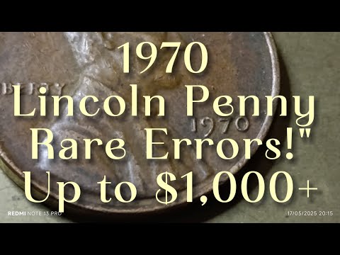 1970 Lincoln Penny Worth Money? Check for These Rare Errors!" Up to $1,000+#CoinCollecting#Money