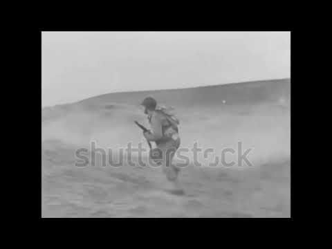 CIRCA 1940s - The Normandy landings are shown during D-Day in World War 2.