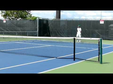 Practising His Backhand With Roig
