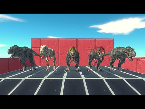 Impossible Maze - All T-Rex Team ARBS | Animal Revolt Battle Simulator