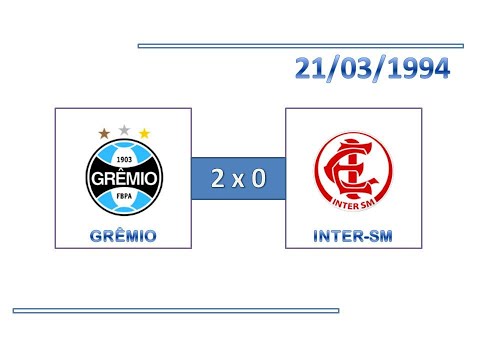 GOLS: Grêmio 2 x 0 Inter de Santa Maria - 21/03/1994 - Campeonato Gaúcho