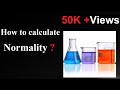 How To Calculate Normality