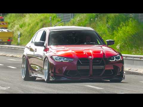 Cars Leaving Nürburgring Tankstelle, FAILS, DRIFTS! M3 E92, Clio V6, 992 GT3RS MR, Candy Red M3 G80