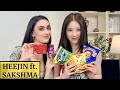 K Pop Idol HEEJIN Tries Indian Snacks With Sakshma Srivastav Indian Interview