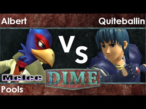 DIME 23 - FX | Albert (Falco) vs Quiteballin (Marth) Pools - Melee