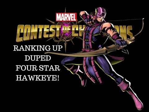 Marvel Contest of Champions - RANKING UP DUPED FOUR STAR HAWKEYE!