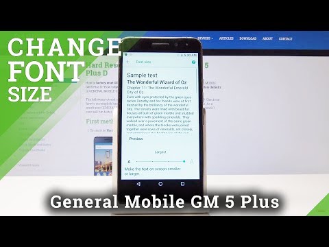How to Change Font Size in General Mobile GM 5 Plus D - Set Up Display Size