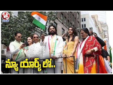 Icon Star Allu Arjun Participated In India Day Parade In New York