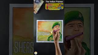 Drawing Shershaah Like A Pro 😎| Wait For It | Whatsapp Status | The Indian Painter #shorts