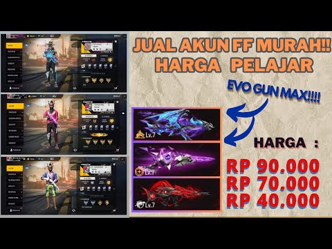 jual akun ff murah terpercaya || jual 3 akun sultan ini harganya cuma 40k buruan beli sebelum habis!