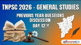 TNPSC 2026 - General Studies - Previous Year Questions Discussion Day 12.!! Call 8940400154
