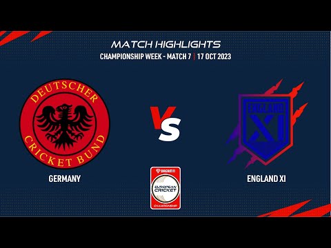 Championship Week, Match 7 - GER vs ENG-XI | Highlights | Dream11 ECC23 | 17 Oct 2023 | ECC23.091