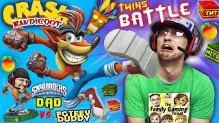 CRASH BANDICOOT BATTLE MODE TWINS! Skylanders Dad vs. FGTEEV Duddy (The Crate Master Champion is...)
