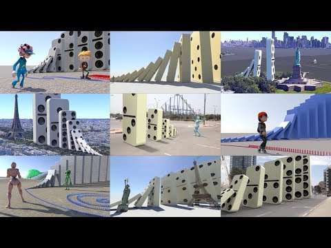Top Domino Effect Chain Reaction [SATISFYING SIMULATION]