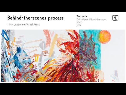 Rooster art - Behind the scenes process video