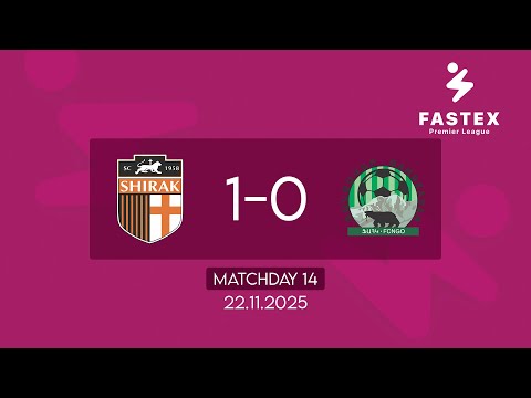 Fastex Premier League. Matchday 14. SC Shirak - FC Gandzasar  (22.11.2025)