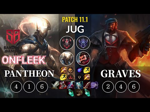 SB OnFleek Pantheon vs Graves Jungle - KR Patch 11.1