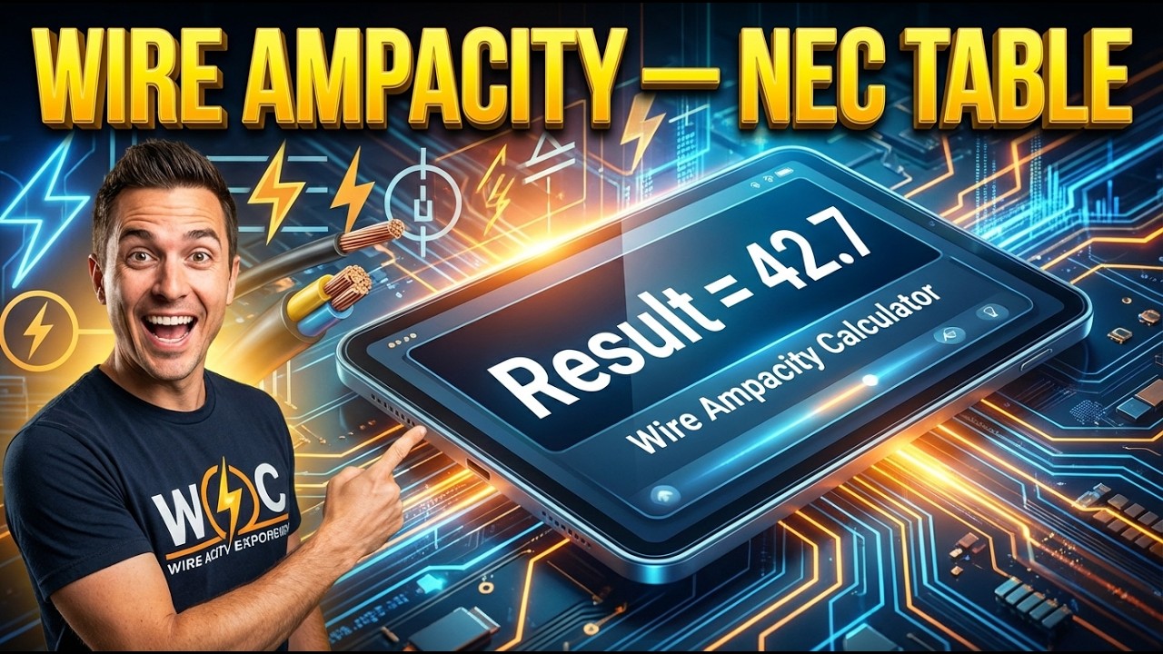 Wire Ampacity Calculator — NEC Table