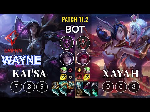 GRF Wayne Kai'Sa vs Xayah Bot - KR Patch 11.2