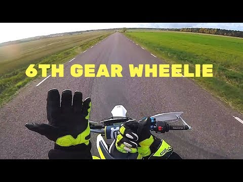 6th gear wheelie pickup on Husqvarna 701