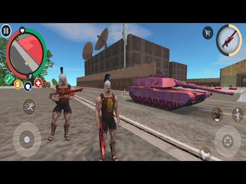 Rope Hero vice town main Rope Hero ne BBQ Gun se kiya army tank ko blast || Rope Hero New update