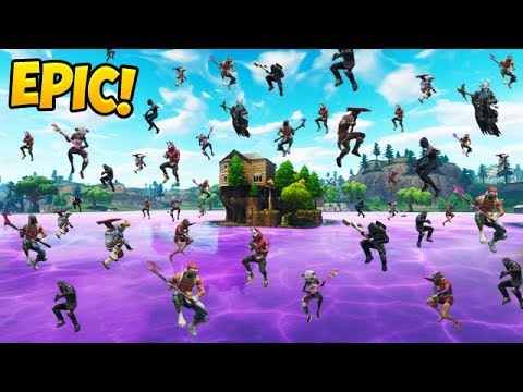 *100 PLAYERS* LAND NEW LOOT LAKE! - Fortnite Funny Fails and WTF Moments! #328