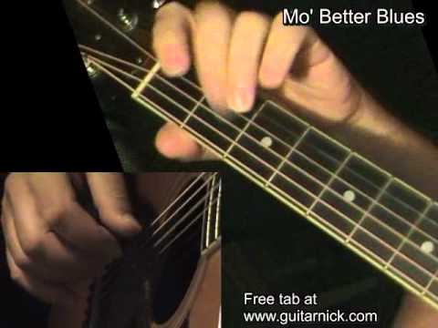 MO' BETTER BLUES: Fingerstyle Guitar Lesson + TAB by GuitarNick