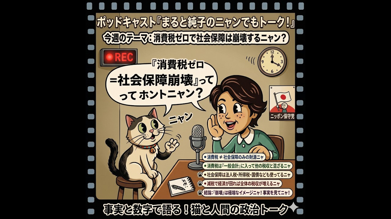 まると純子のにゃんでもトーク！　保守党の政策「食料品の消費税率ゼロ％」について