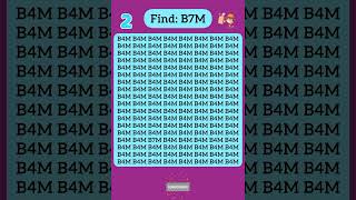 Only people with hawk eyes can find B7M and reach the highest score 4 sec. #hawkeye #100k #try #find