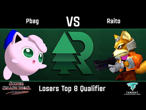 Pbag (Jigglypuff) vs Raito (Fox) - Melee Losers Top 8 Qualifier - Evergreen Rising #10