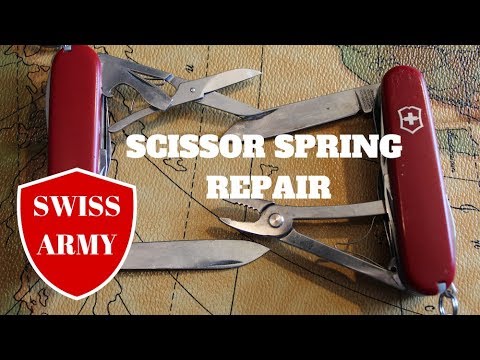 Come riparare la molla delle forbici su un coltellino svizzero (SAK)
