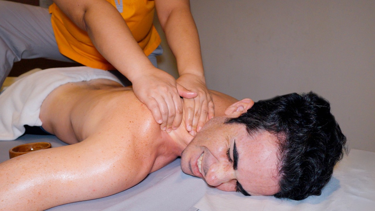 ASMR: Intense Thai Deep Tissue Back Neck Shoulder Massage for Tension Relief