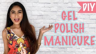 How To Apply Gel Polish Using A LED Lamp | At Home Manicure | Kreena Desai