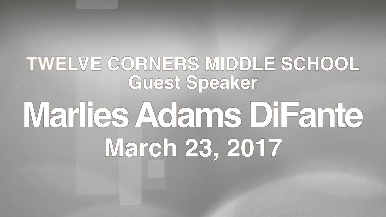 TCMS Guest Speaker - Marlies Adams DiFante - Holocaust Survivor