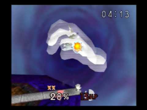 SSB64 1P Fox vs Master Hand Laser Shines