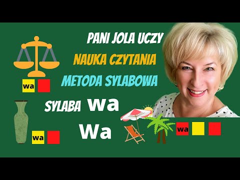 NAUKA CZYTANIA. Metoda Sylabowa. Sylaba "wa, Wa" oraz sylaby MA, TA, DA, LA, RA, SA.