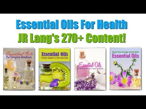 Essential Oils For Health and Wellness PLR Review Bonus - JR Lang's 270+ Pieces Of Content! Video